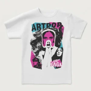 artpop collage white t shirt